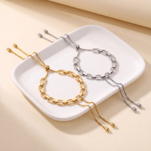 Vowbeam Open Link in gold-tone and steel-tone, AI-assisted concept preview